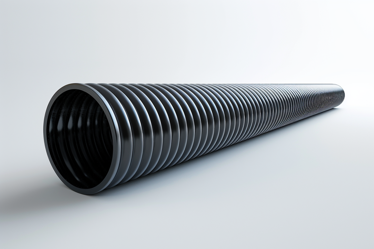 Black corrugated drainage pipe
